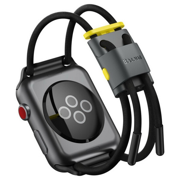 

Ремешок Baseus Let's Go Cord Watch Strap For Apple Watch Series 3/4/5/6/SE 38mm/40mm Grey&Yellow (LBAPWA4-AGY)