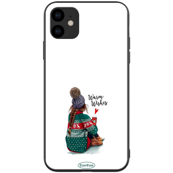 

TPU+PC чехол ForFun для Apple iPhone 11 (6.1) Warm Wishes / Белый (118231)