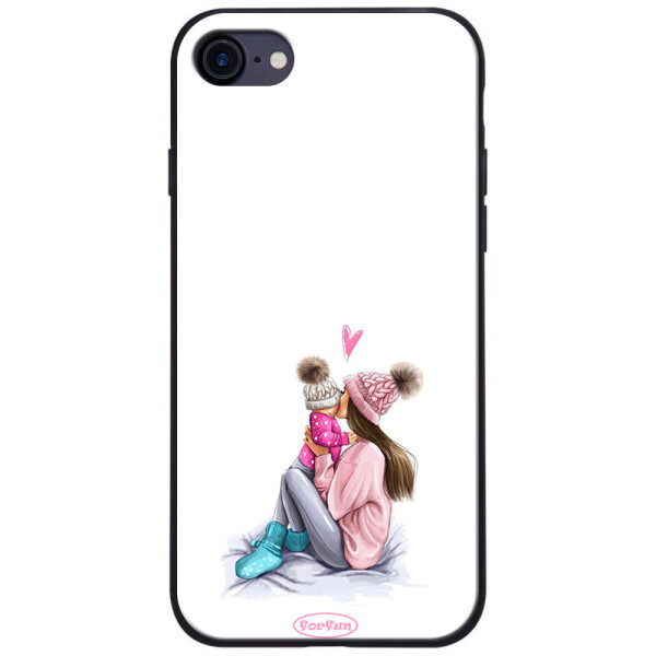

TPU+PC чехол ForFun для Apple iPhone 7 / 8 (4.7) Мама дочки / Белый (118216)
