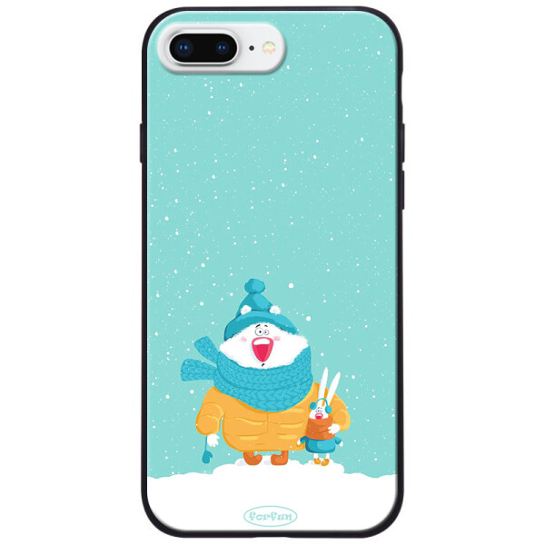 

TPU+PC чехол ForFun для Apple iPhone 8 plus (5.5) Медведь и заяц / Голубой (118297)