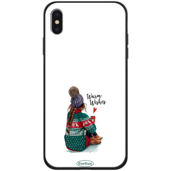 

TPU+PC чехол ForFun для Apple iPhone X / XS (5.8) Warm Wishes / Белый (118304)