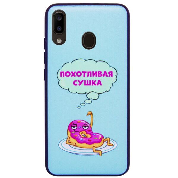 

TPU+PC чехол ForFun для Samsung Galaxy A20 (A205F) Похотливая сушка / Голубой (109199)