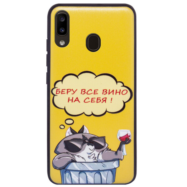 

TPU+PC чехол ForFun для Samsung Galaxy A20 / A30 Вино / Желтый (109195)
