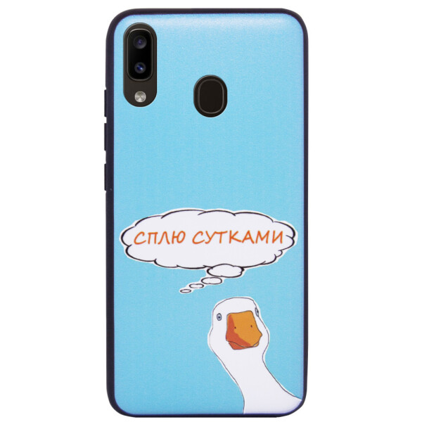

TPU+PC чехол ForFun для Samsung Galaxy A20 / A30 Сплю сутками / Голубой (109201)