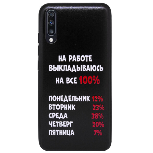 

TPU+PC чехол ForFun для Samsung Galaxy A50s На работе / Черный (109209)