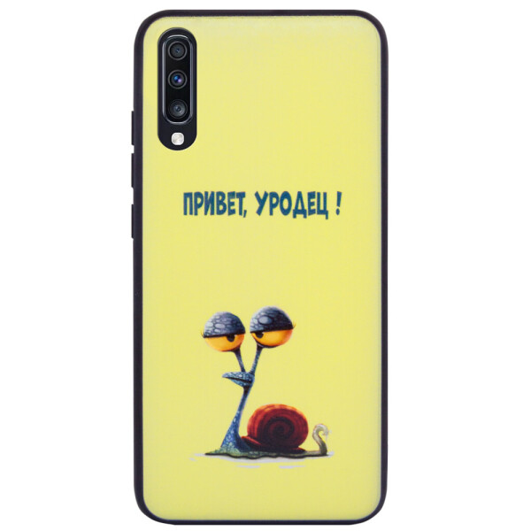 

TPU+PC чехол ForFun для Samsung Galaxy A50s Привет уродец / Желтый (109211)