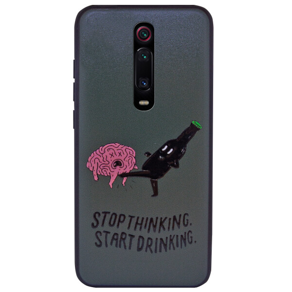 

TPU+PC чехол ForFun для Xiaomi Mi 9T Stopthinking / Серый (109258)