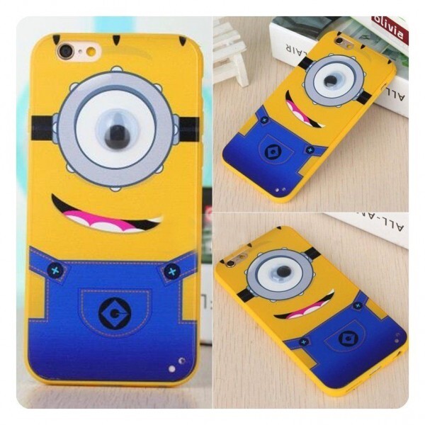 

TPU+PC чехол IMD Print Миньоны для Apple iPhone 5/5S/SE Смеющийся Миньон (39655)