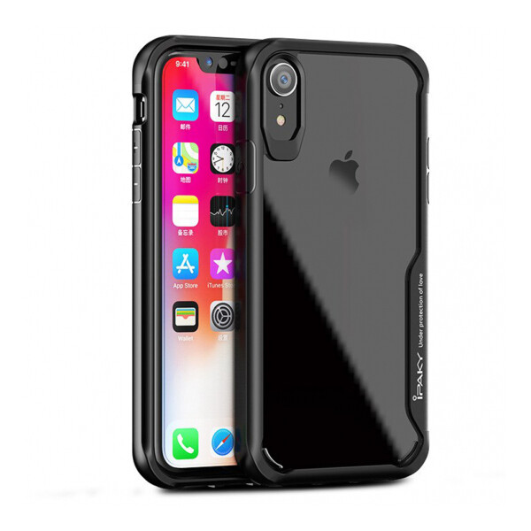TPU+PC чехол iPaky Luckcool Series для Apple iPhone XR (6.1) Черный (88971)