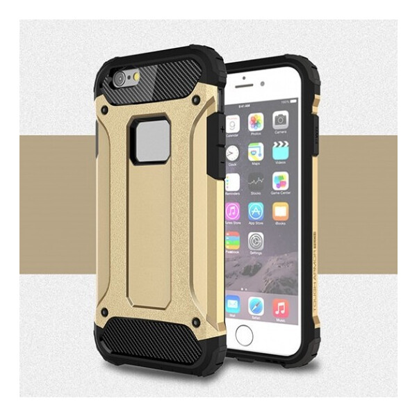 

Бронированный противоударный TPU+PC чехол Immortal для Apple iPhone 6/6s (4.7) Золотой (59757)
