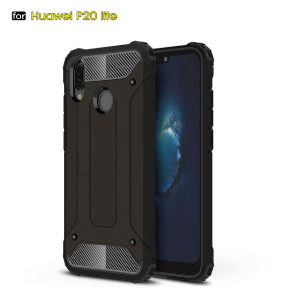 

Бронированный противоударный TPU+PC чехол Immortal для Huawei P20 Lite Черный (81361)