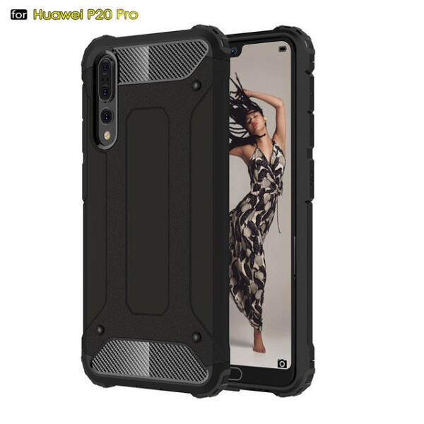 

Бронированный противоударный TPU+PC чехол Immortal для Huawei P20 Pro Черный (81364)