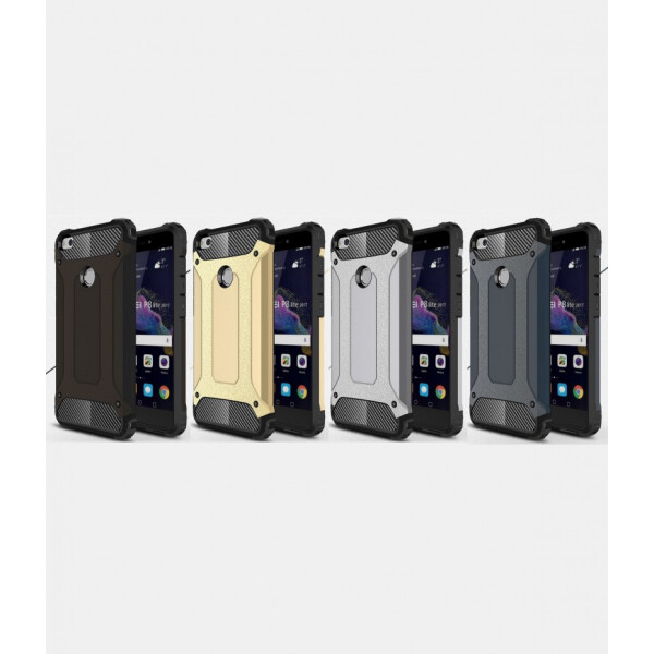 

Бронированный противоударный TPU+PC чехол Immortal для Huawei P8 Lite (2017) Металл / Gun Metal (61814)