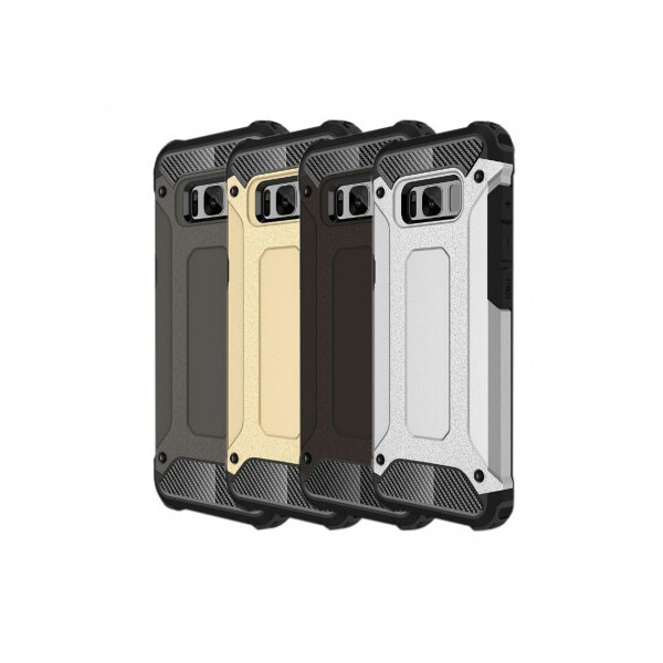 

Бронированный противоударный TPU+PC чехол Immortal для Samsung G955 Galaxy S8 Plus Серый / Metal slate (56912)