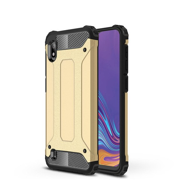 

Бронированный противоударный TPU+PC чехол Immortal для Samsung Galaxy A10 (A105F) Золотой (101768)