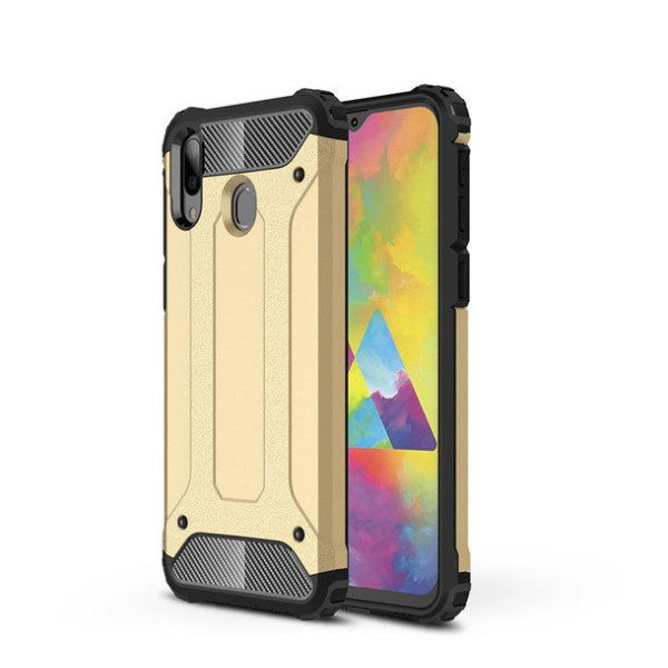

Бронированный противоударный TPU+PC чехол Immortal для Samsung Galaxy M20 Золотой (100062)