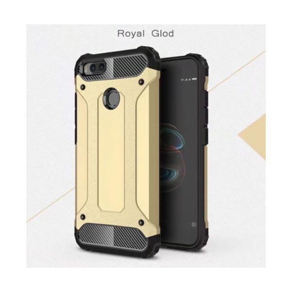

Бронированный противоударный TPU+PC чехол Immortal для Xiaomi Mi 5X Золотой (70071)
