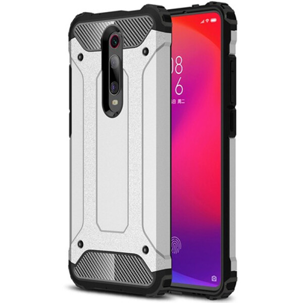 

Бронированный противоударный TPU+PC чехол Immortal для Xiaomi Mi 9T Серебряный (105263)