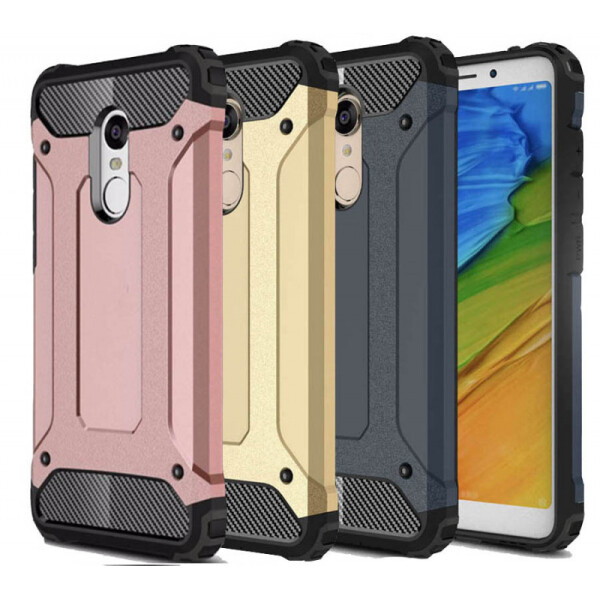 

Бронированный противоударный TPU+PC чехол Immortal для Xiaomi Redmi 5 Plus / Redmi Note 5 (SC) Золотой (73745)