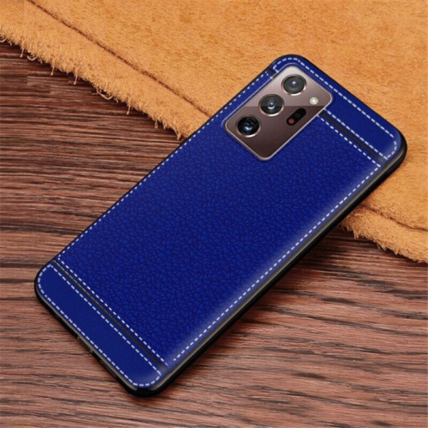 

Чехол Fiji Litchi для Samsung Galaxy Note 20 Ultra (N985) силикон бампер с рифленой текстурой синий