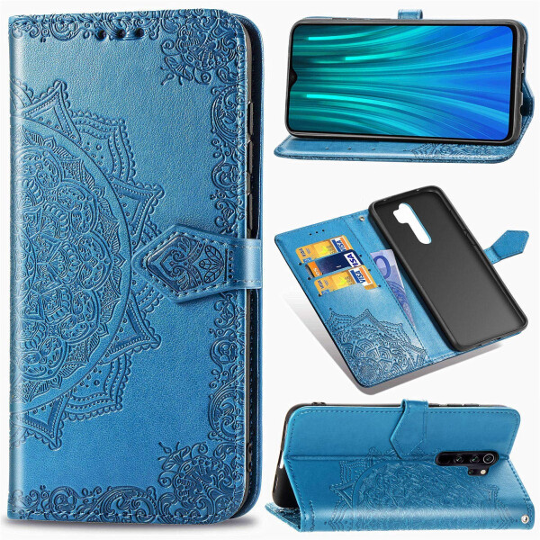 

Кожаный чехол (книжка) Art Case с визитницей для Xiaomi Redmi Note 8 Pro Синий (112463)