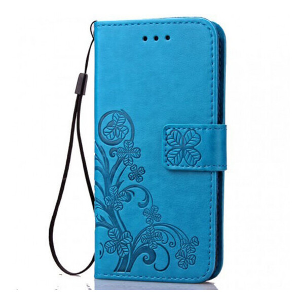 

Кожаный чехол (книжка) Four-leaf Clover с визитницей для Samsung Galaxy A70 (A705F) Синий (105391)