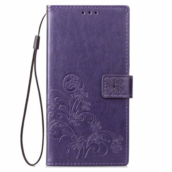 

Кожаный чехол (книжка) Four-leaf Clover с визитницей для Samsung Galaxy M20 Фиолетовый (99491)