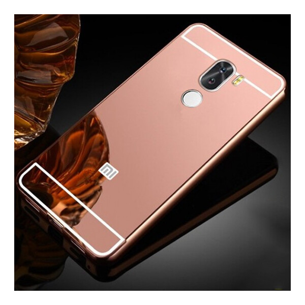 

Металлический бампер с акриловой вставкой с зеркальным покрытием для Xiaomi Mi 5s Plus Розовый (52934)