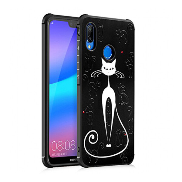 

Противоударный TPU чехол Sweet Art для Huawei P20 Lite Белая кошка (90146)