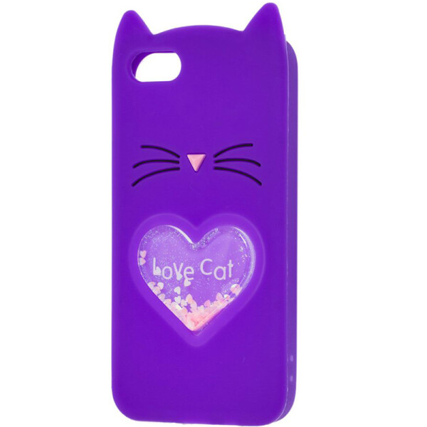 

Силиконовый чехол Love Cat 3D для Apple iPhone 7 plus / 8 plus (5.5) Фиолетовый (98758)