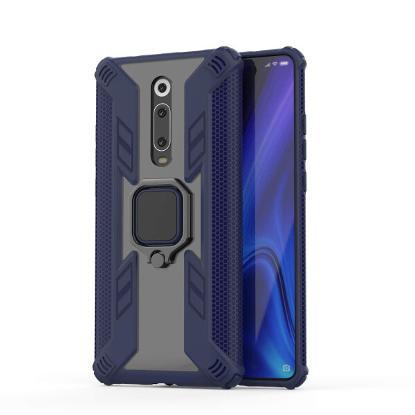 

Ударопрочный чехол Combo Ring под магнитный держатель для Xiaomi Mi 9T Pro Синий (109349)