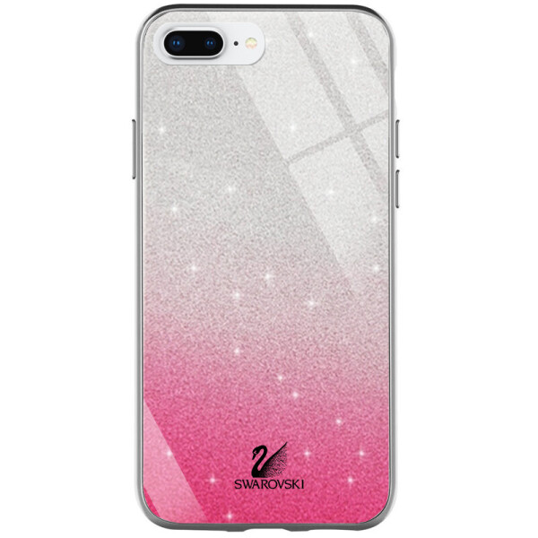 

TPU+Glass чехол Swarovski для Apple iPhone 7 plus / 8 plus (5.5") Малиновый (116087)