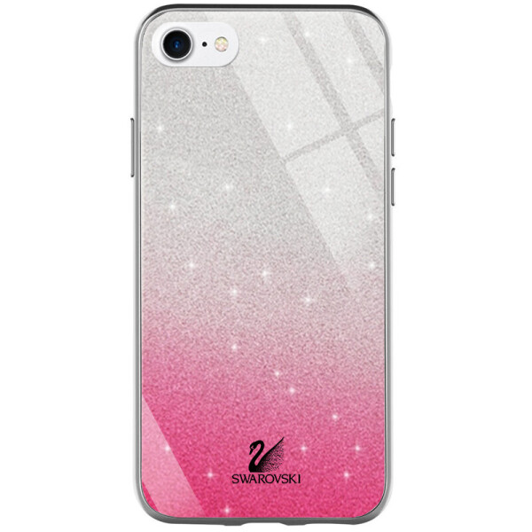 

TPU+Glass чехол Swarovski для Apple iPhone 8 (4.7") Малиновый (116079)