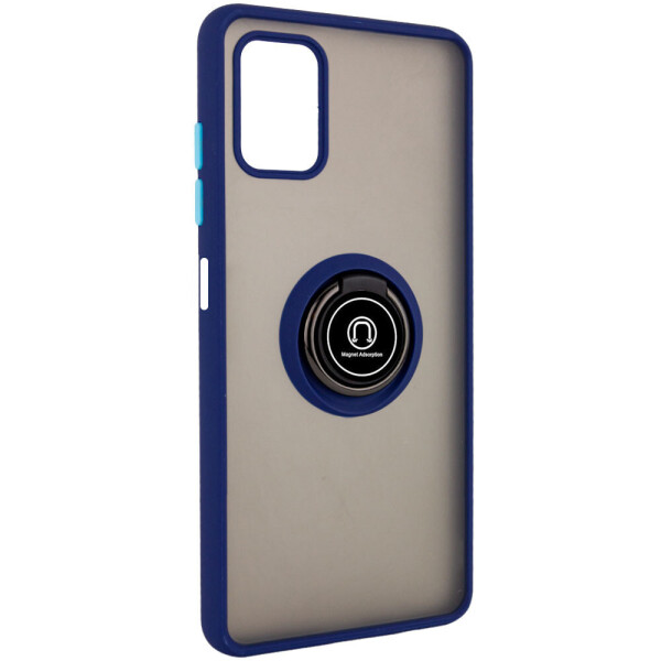 

TPU+PC чехол Deen ColorEdgingRing for Magnet для Samsung Galaxy M51 Синий (153857)