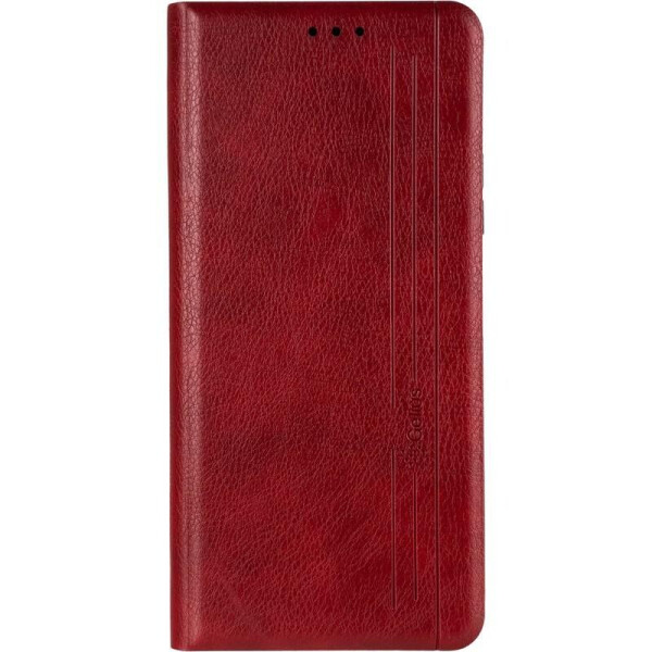 

Кожаный чехол книжка Leather Gelius New для Huawei P Smart (2021) Red