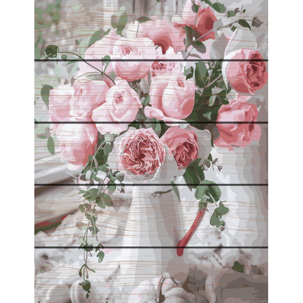 

Картина по номерам на дереве. Rainbow Art "Нежность роз" GXT29390-RA