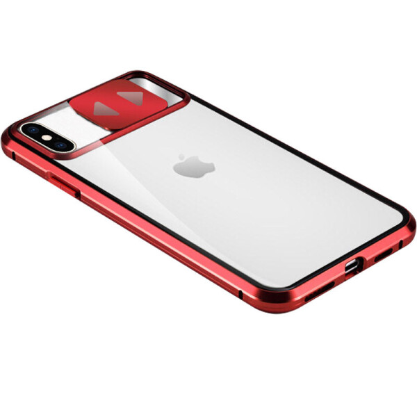 

Чехол Camshield 360 Metall+Glass со шторкой для камеры для Apple iPhone XS Max (6.5") Красный (146939)