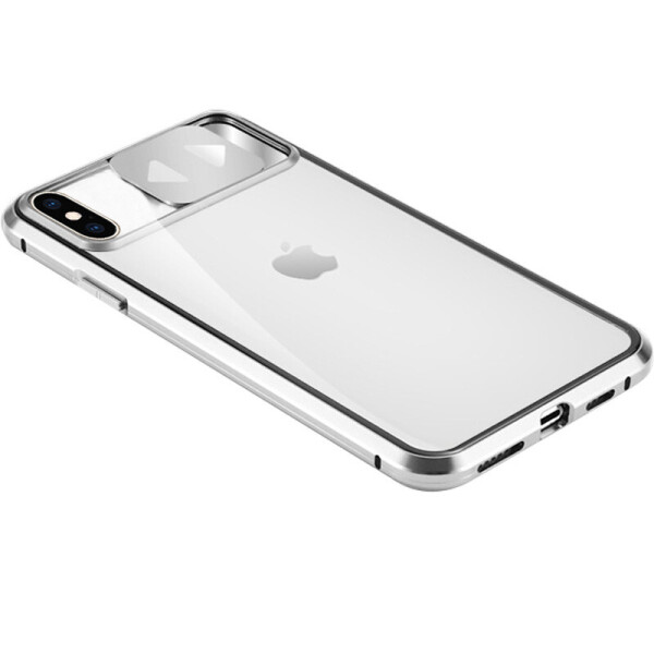 

Чехол Camshield 360 Metall+Glass со шторкой для камеры для Apple iPhone XS Max (6.5") Серебряный (146940)