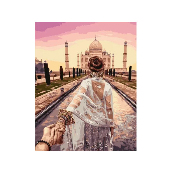 

Картина по номерам. Brushme " Следуй за мной Тадж-Махал " GX3442