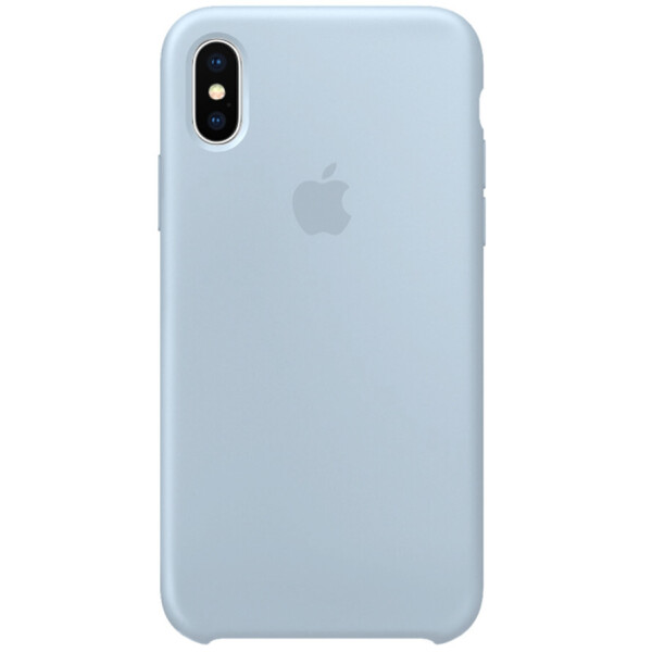 

Чехол Silicone Case (AA) для Apple iPhone X (5.8") Серый / Mist Blue (136133)
