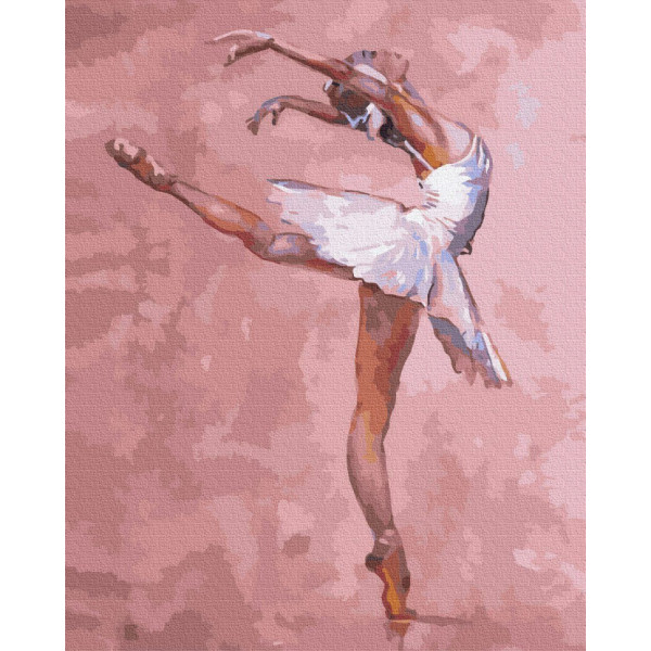 

Картина по номерам. Rainbow Art "Балерина в розовом цвете" GX3692-RA
