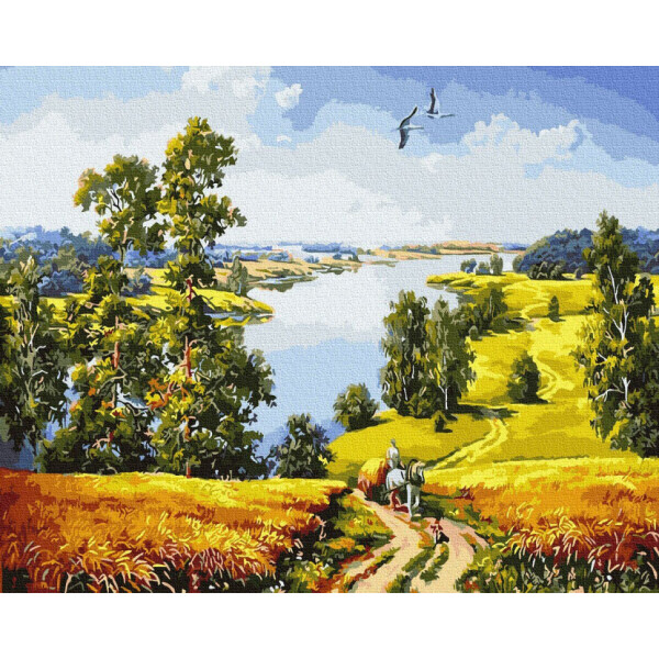 

Картина по номерам. Rainbow Art "Деревенская дорога" GX9578-RA