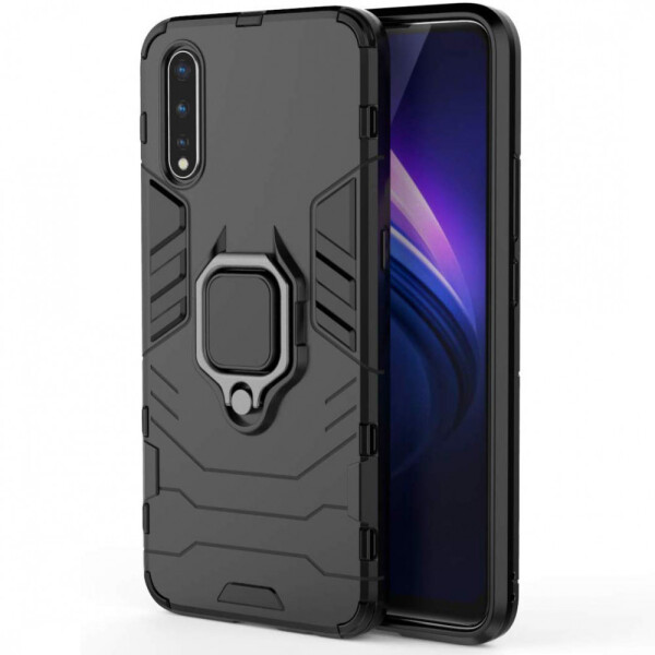 

Ударопрочный чехол Transformer Ring под магнитный держатель для Huawei P Smart Pro /Honor 9X (China) Черный / Soul Black (112259)