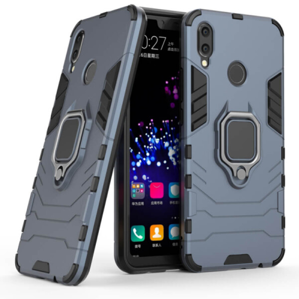 

Ударопрочный чехол Transformer Ring под магнитный держатель для Huawei P Smart+ (nova 3i) Серый / Metal slate (87964)