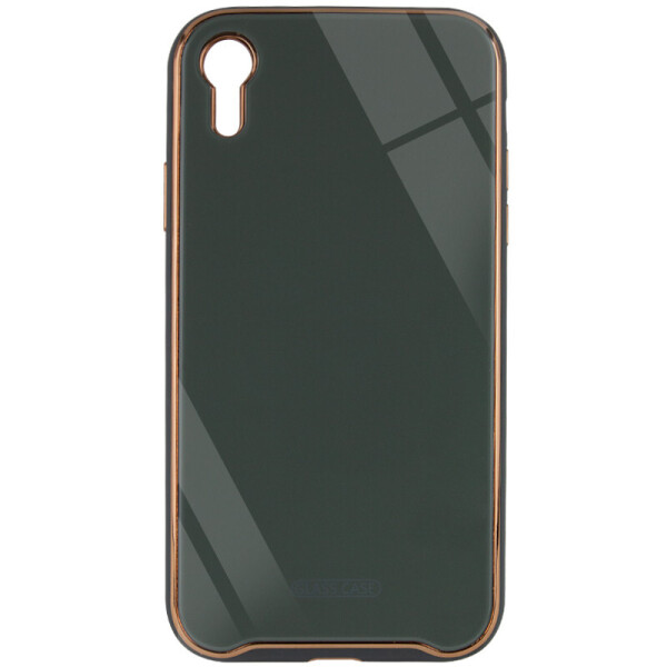 

TPU+Glass чехол Venezia для Apple iPhone XR (6.1") Зеленый / Pine green (140476)