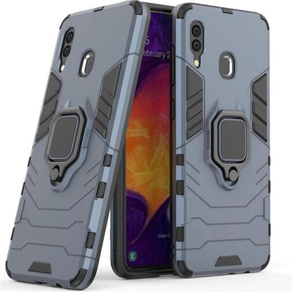 

Ударопрочный чехол Transformer Ring под магнитный держатель для Samsung Galaxy A20 (A205F) Серый / Metal slate (100739)
