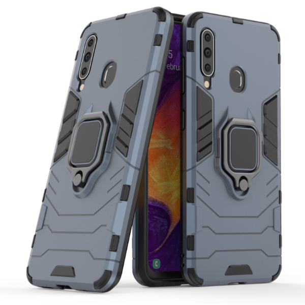 

Ударопрочный чехол Transformer Ring под магнитный держатель для Samsung Galaxy A60 (A606F) Серый / Metal slate (102904)