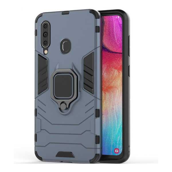 

Ударопрочный чехол Transformer Ring под магнитный держатель для Samsung Galaxy M30 Серый / Metal slate (102909)