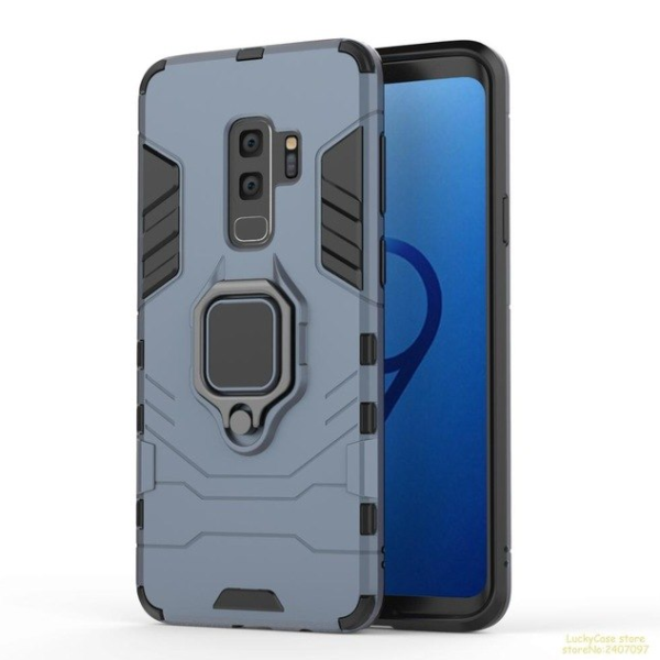 

Ударопрочный чехол Transformer Ring под магнитный держатель для Samsung Galaxy S9+ Серый / Metal slate (99889)