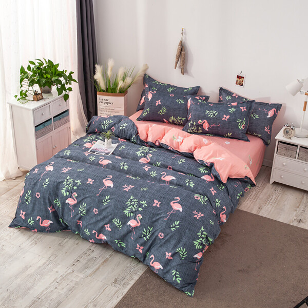

Комплект постельного белья Фламинго (полуторный) Berni Home Розовый (44831)